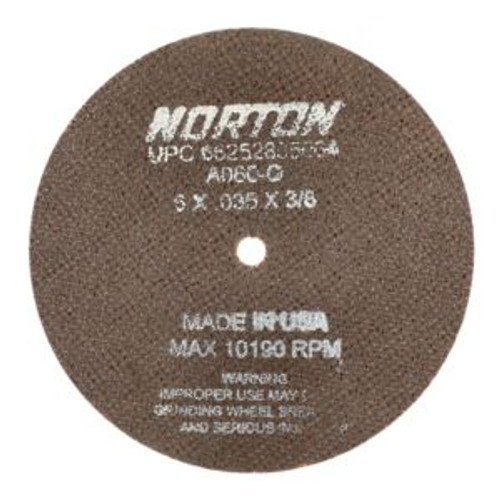 Norton 66252835064 6 x .035 x 3/8 In. OBNA2 Reinf Toolroom Cut-Off Wheel A 60 O T01/41