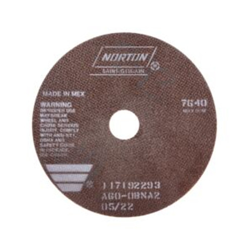 Norton 66253042980 8 x .035 x 1-1/4 In. OBNA2 Reinf Toolroom Cut-Off Wheel A 60 O BNA2 T01/41