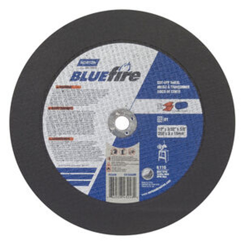 Norton 66252843248 10 x 3/32 x 5/8 In. BlueFire Stationary Saw Cut-Off Wheel ZA 30 Y T01/41