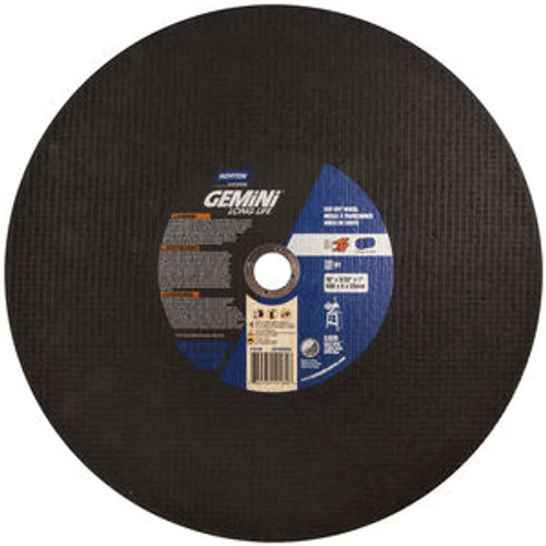 Norton 66253410184 16 x 5/32 x 1 In. Gemini Long Life Stationary Saw Cut-Off Wheel 57A 24 T T01/41