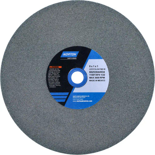 Norton 66253044534 8 x 1 x 1 In. Gemini Crystolon Bench and Pedestal Wheel 39C 80 J VMT T01