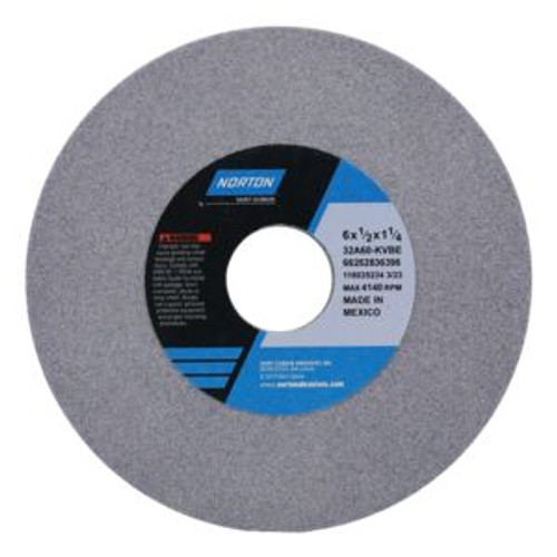 Norton 66252836396 6 x 1/2 x 1-1/4 In. Toolroom Wheel 32A 60 K VBE T01