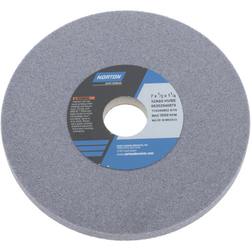Norton 66252940879 7 x 1/2 x 1-1/4 In. Toolroom Wheel 32A 60 H VBE T01