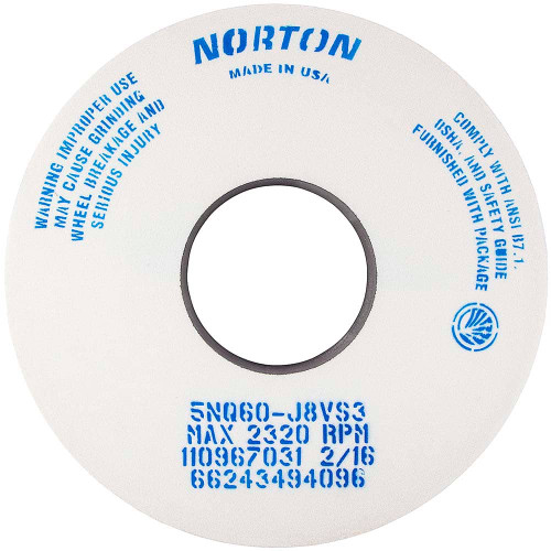 Norton 66243494096 14 x 1-1/2 x 5 In. Quantum Vitrium3 Toolroom Wheel 5NQ 60 J V35 T01