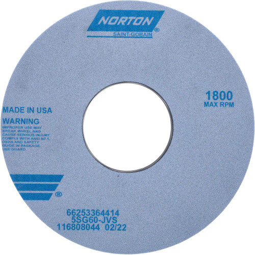 Norton 66253364414 14 x 2 x 5 In. SG Toolroom Wheel 5SG 60 J VS T01