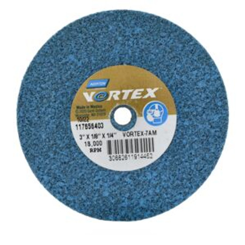 Norton 66261191445 3 x 1/8 x 1/4 In. Bear-Tex Vortex Rapid Blend Clean Bond Non-Woven Wheel 7Den AO M Grit