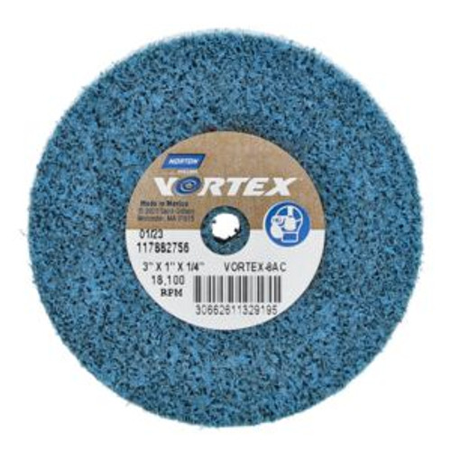 Norton 66261132919 3 x 1 x 1/4 In. Vortex Rapid Blend Non-Woven Wheel 8Den AO C Grit