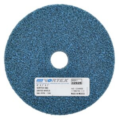 Norton 66261132926 6 x 1 x 1 In. Vortex Rapid Blend Non-Woven Wheel 5Den AO C Grit