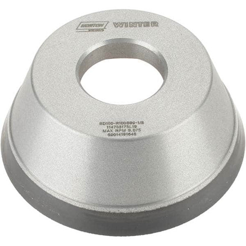 Norton Winter 69014191648 3-3/4 x 3/8 x 1-1/4 In. Diamond Resin Bond 11V9 Wheel 150 Grit