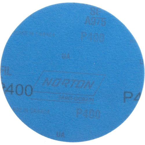 Norton 66261149537 5 In. Dry Ice No-Fil NorGrip Paper H&L Disc P400 Grit A975 CA