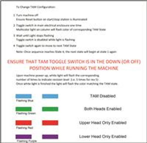 78-0025-1623-1 Label - Tam Sequence Instr 7000r HS