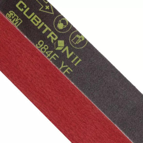 3M Cubintrol II Cloth Belt 984F, 2-1/2 inch x 132 inch, YF-Weight, Precision Shaped Ceramics (Best Plus) Sanding Belt, 25 per order