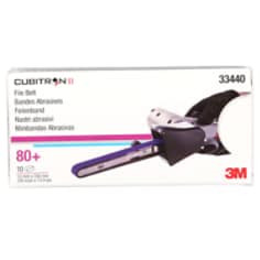 3M Cubitron II File Belt 786F, 33440, 80+, 10 mm x 330 mm (3/8" x 13"), 10 Belts per carton, 5 Cartons per case