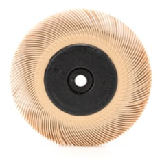 Scotch-Brite Radial Bristle Brush, 6" x 7/16" x 1" 6 Micron with Adapter, 5 per case