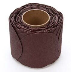 3M Stikit Cloth Disc Roll 341D, 60 X-weight, 5" x NH, Die 500X, 100 discs per roll, 4 rolls per case