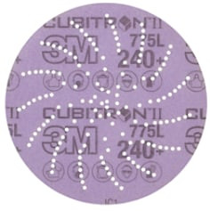 3M Xtract Cubitron II Film Disc 775L, 240+ 3MIL, 5", Die 500LG, 50 per carton, 250 per case