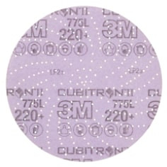3M Xtract Cubitron II Film Disc 775L, 220+ 3MIL, 8", Die 800LG, 50 per carton, 250 per case