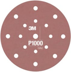 3M Hookit Flexible Abrasive Disc 270J, 34803, 6", Dust Free, P1000, 25 discs per carton, 5 cartons per case