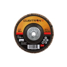 3M Cubitron II Flap Disc 967A, 60+, T29 Quick Change, 4" x 3/8"-24, 10 per case