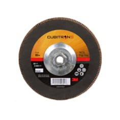 3M Cubitron II Flap Disc 967A, 80+, T27 Quick Change, 7" x 5/8"-11, Giant, 5 per case