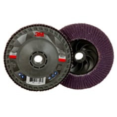 3M Flap Disc 769F, 80+, T29 Quick Change, 4-1/2" x 5/8"-11, 10 per case