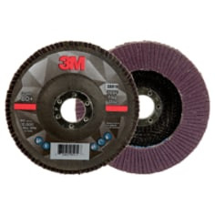 3M Flap Disc 769F, 80+, T27, 5" x 7/8", 10 per case