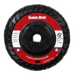 Scotch-Brite Clean and Strip XT Pro Disc, XO-DC, SiC Extra Coarse, Purple, 4-1/2" x 5/8"-11, Type 27, 10 per case
