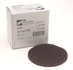 Scotch-Brite Scuffing Disc, 07467, A/O Very Fine, 6" x NH, 10 per carton, 40 per case