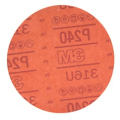 3M Hookit Red Abrasive Disc, 01220, 6", P240, 50 discs per carton, 6 cartons per case