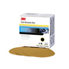 3M Hookit Gold Disc 00912, 3", P500, 50 Discs per carton, 4 Cartons per case