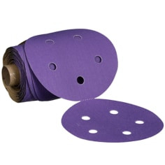 3M Cubitron II Stikit Paper Disc Roll 732U, 220+ C-weight, 5" x NH, 5HL, Die 500FH, 100 Discs per roll, 4 rolls per case