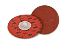 3M Cubitron II Roloc Durable Edge Disc 984F, 80+, YF-weight, TR, Maroon, 1-1/2", Die R150S, 50 per carton, 200 per case
