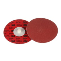 3M Cubitron II Roloc Durable Edge Disc 947A, 80+, X-weight, TR, Maroon, 3", Die R300V, 50 per carton, 200 per case