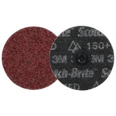 Scotch-Brite Roloc Precision Heavy Duty Surface Conditioning Disc, HD-DS, Medium 150+, TS, 4", 25 per carton, 100 per case