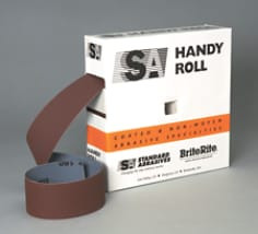Standard Abrasives Aluminum Oxide Handy Roll, 713159, P120 J-weight, 1- 1/2" x 50 yd, 10 per case