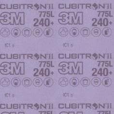 3M Cubitron II Hookit Film Sheet 775L, 240+ 3MIL, 3-3/4" x 7"