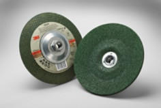 3M Green Corps Depressed Center Grinding Wheel, T27, 36, 7" x 1/4" x 5/8"-11"ternal, 10 per carton, 20 per case
