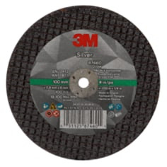 3M Silver Cut-Off Wheel, 87460, 60+, T1, 4" x 0.035" x 1/4", 50 per case