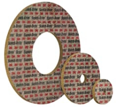 Scotch-Brite Diamond Wheel, 645DC 3" x 1/2" x 3/8", 10 per case