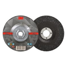 3M Silver Depressed Center Grinding Wheel, 87397, 36+, T27 Quick Change, 4.5" x 1/4" x 5/8"-11, 10 per carton, 20 per case