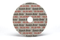 Scotch-Brite EXL Unitized Wheel, XL-UW, 8A Medium, 3" x 1/4" x 1/4", 40 per case