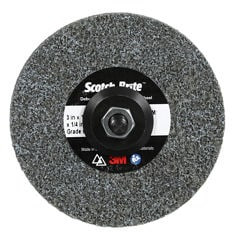 Scotch-Brite Deburr & Finish PRO Unitized Wheel, DP-UW, 6C Medium+, 3" x 1/4" x 1/4", 40 per case