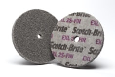 Scotch-Brite EXL Unitized Wheel, XL-UW, 2S Fine, 4" x 1/4" x 1/2", 20 per case