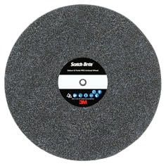Scotch-Brite Deburr & Finish PRO Unitized Wheel, DP-UW, 6C Medium+, 8" x 1" x 1/2", 2 per case