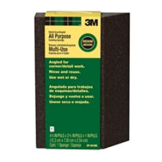 3M Angled Sanding Sponge CP-041NA, 2 7/8" x 4 7/8" x 1" Medium