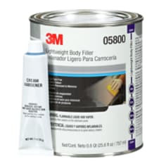 3M Lightweight Body Filler 05800, 1 qt, 6 per case