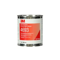 3M High Performance"dustrial Plastic Adhesive 4693, Light Amber, 1 Quart, 1 Each per case, Sample