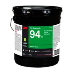 3M Hi-Strength 94, ET Adhesive, Clear, 5 Gallon (Pail), Drum