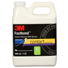 3M Fastbond Contact Adhesive 30NF, Neutral, 1 Quart, 12 Can per case