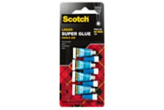 Scotch Super Glue Liquid AD114, 4-Pack of single-use tubes, .017 oz each